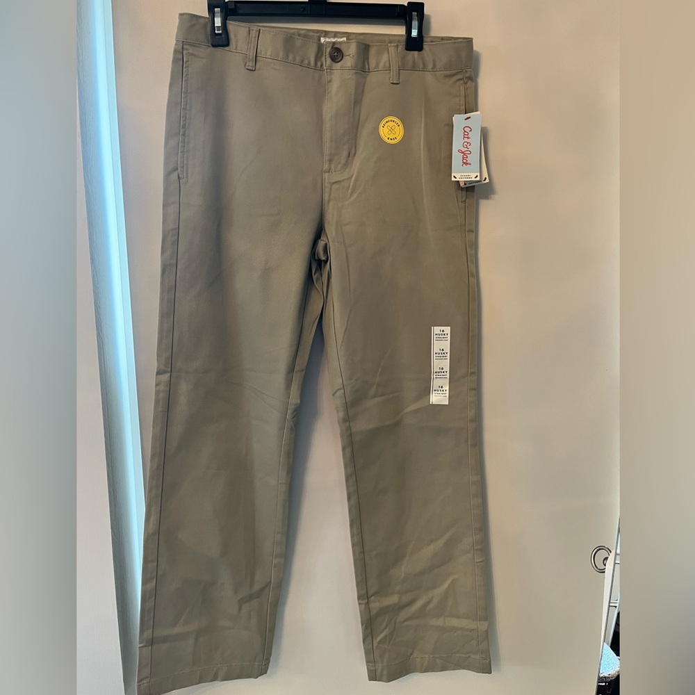 Cat & Jack Boys' Tan Straight-Leg Chino Pants